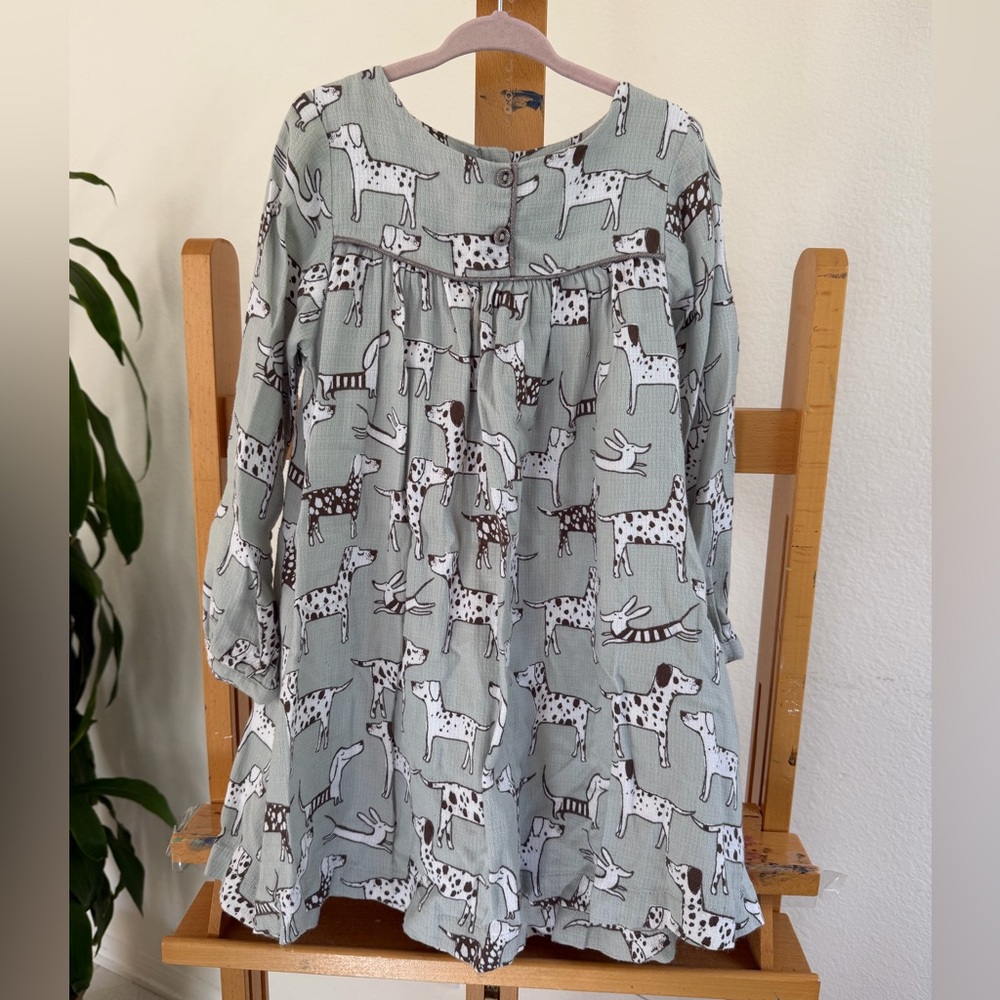 Next Kids Dress with Animal Print in Gray and White